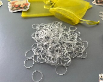 Dense Rubber Bands for Dreads: Transparent Hair Ties, 130 Count