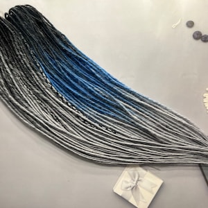 Ombre Synthetic Dreadlocks: Thin Twisted Braid Extensions, Boho Locs