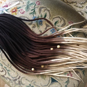 Ombre Wool Dreads: Dark Brown to Blonde Merino Hair Extensions