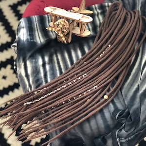 Wool Dreads: Tiramisu Light Brown, Merino, DE or SE
