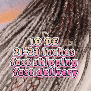 Fast delievery Ombre Brown to Gray DE Dreadlocks Extensions with Metal Beads