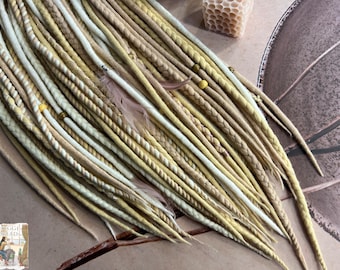 Merino Wool Dreadlocks - Handmade Blond Braided Extensions
