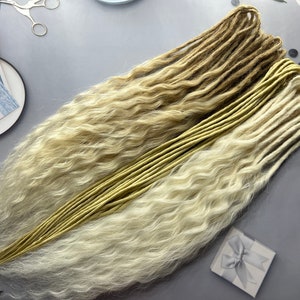 Blonde Mix Dreadlocks: Twisted Bohemian Synthetic Hair Extensions