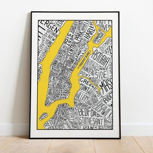 New York City Map - Art Print