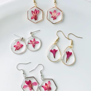 Red dried flower jewelry