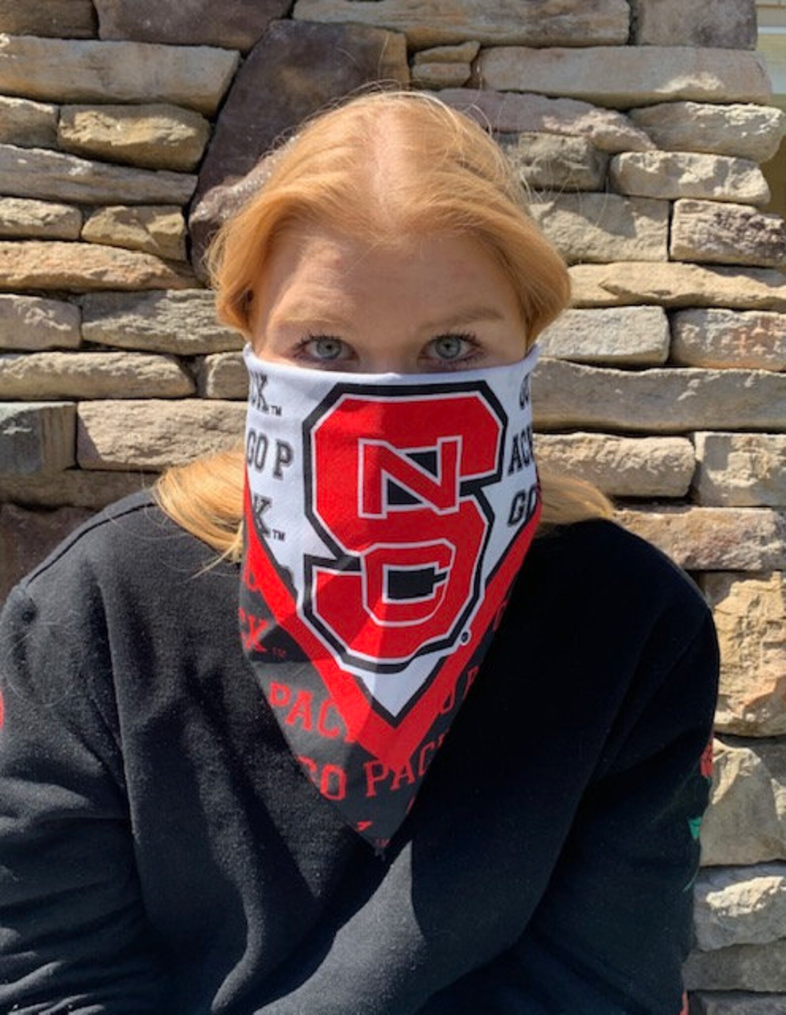 North Carolina State Cotton BandanaNC State Face Etsy
