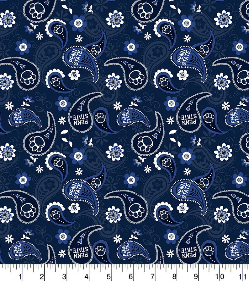 Penn State University Fat Quarter-NCAA Collegiate 100/% Cotton Fat Quarter
