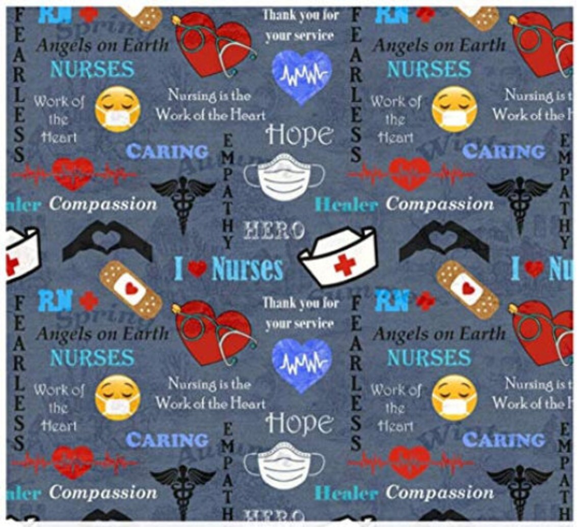 Nurse Cotton FabricsNurse and RN 100 Cotton Quilting Panels Etsy