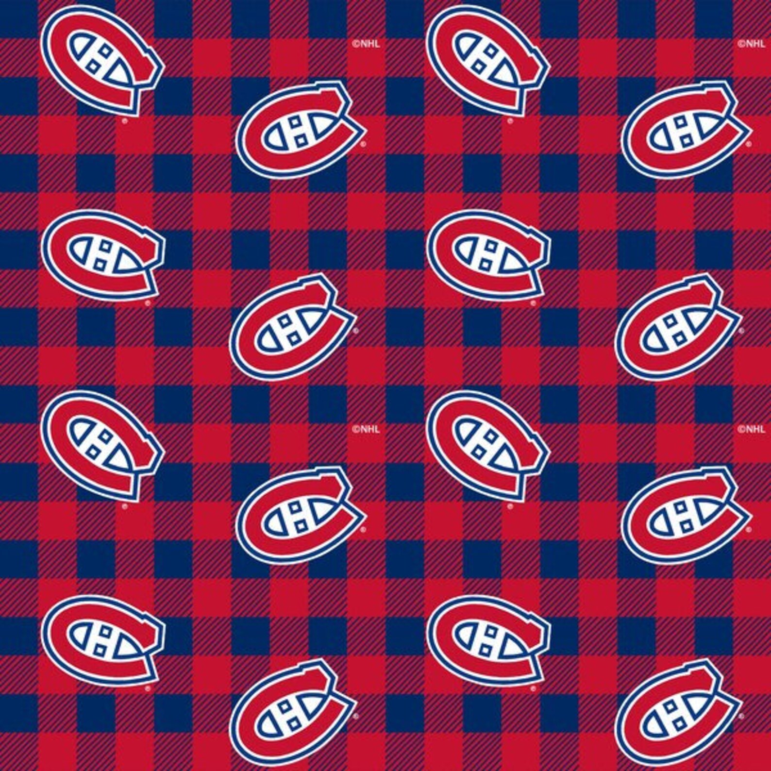 Sold by the Yard Montreal Canadiens Plaid Flannel FabricNHL Etsy