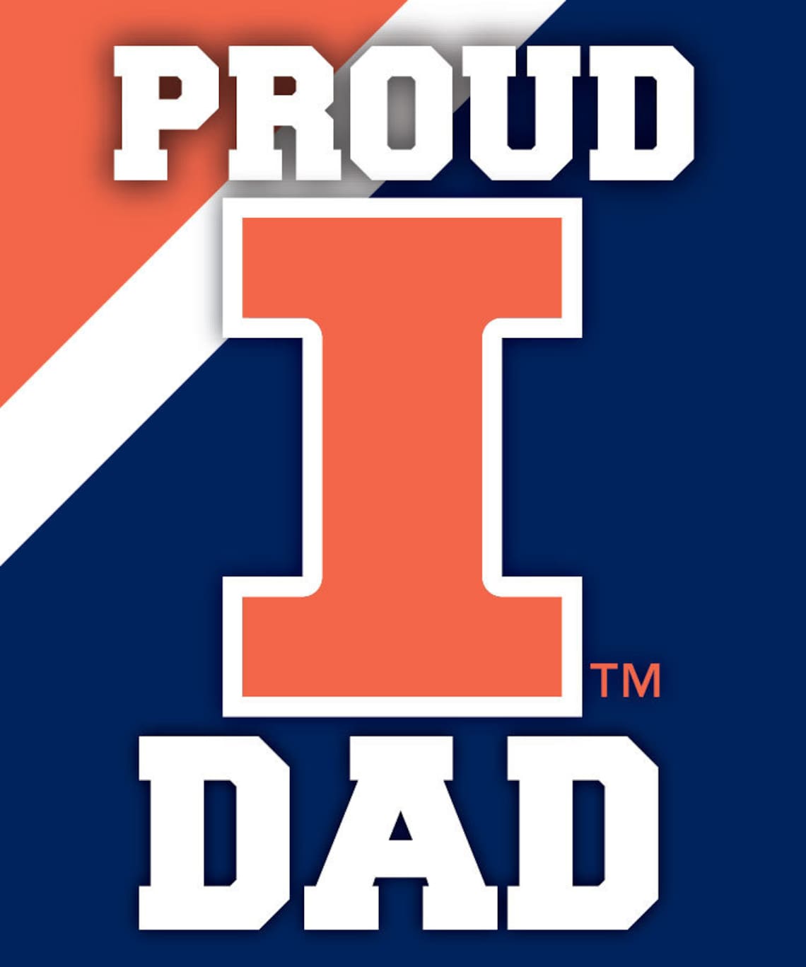 University of Illinois Proud Dad 5 x 6 inch DecalIllinois Etsy