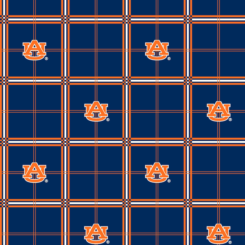 Auburn University Fat Quarter-NCAA Collegiate 100/% Cotton Flannel Fat Quarter
