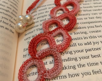 Round Lace Bookmark Crochet Pattern, Beginner Gift (Instant Download PDF)