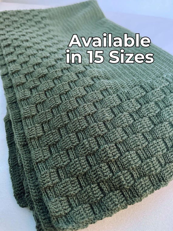 Textured Crochet Blanket Pattern: Easy Basket Weave Afghan (PDF Download)