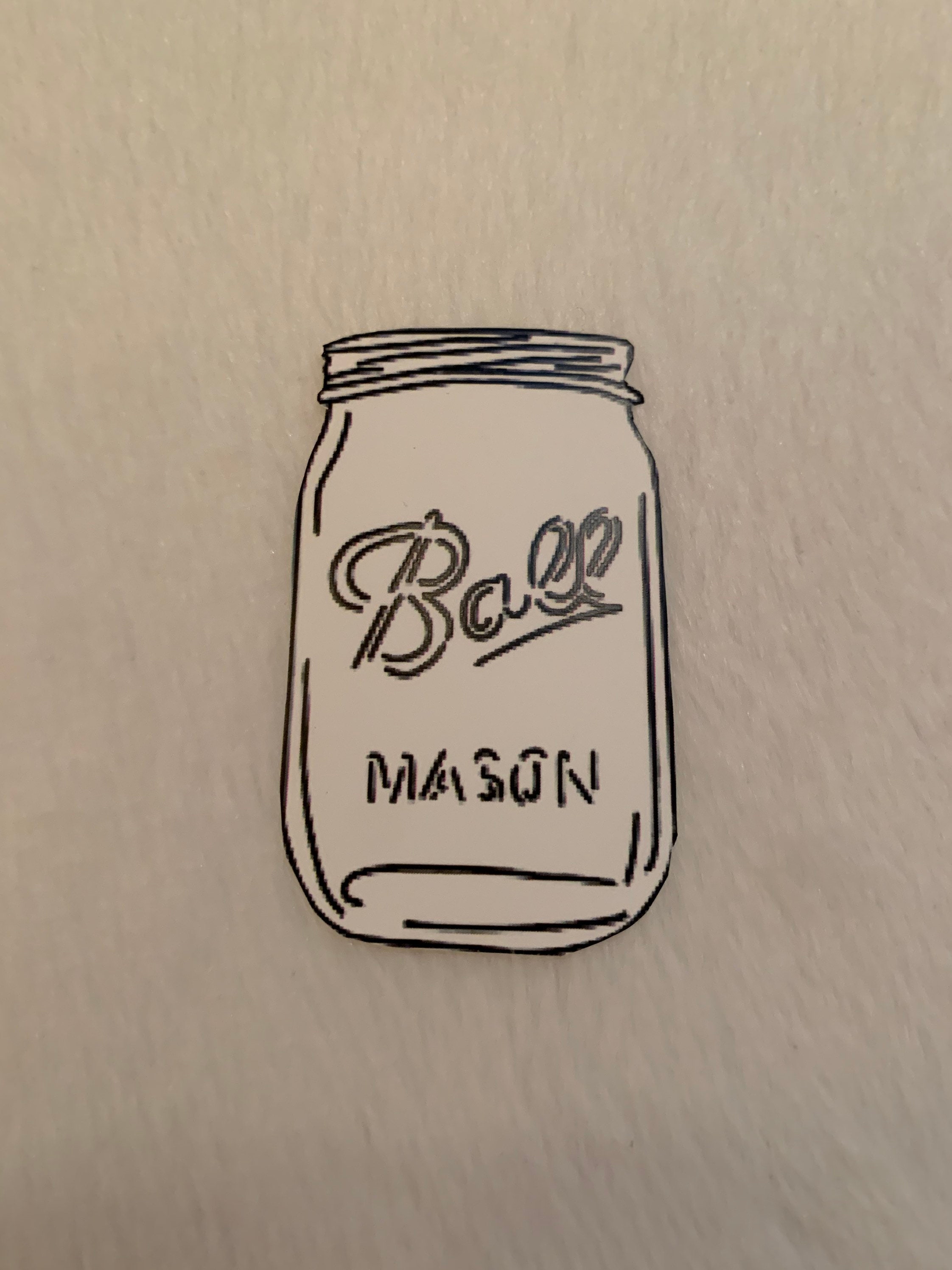 Waterproof vinyl mason jar sticker Etsy