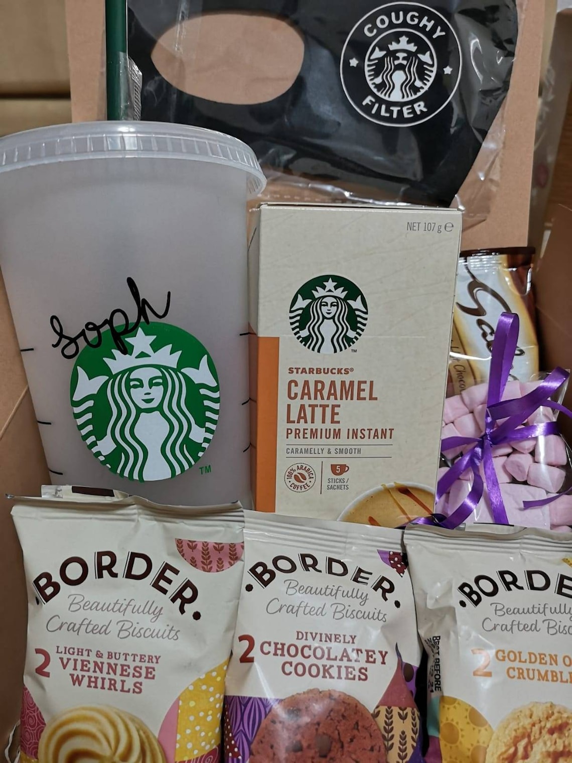 Personalised Starbucks Coffee Box 24oz Reusable Cup. Etsy UK