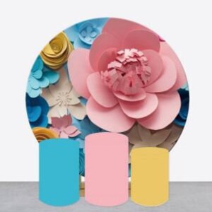 pinky blue flower theme for baby shower gender reveal birthday party  photograpghy backgroud