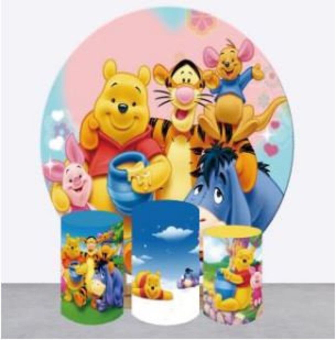 Honey Bear Birthday Party Theme Round Backdrop Cover - Etsy Australia