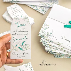 Segnaposto rettangolare personalizzato / Segnalibro per gli ospiti / Matrimonio Wedding /