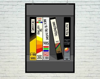 VHS Lieblingsfilme personalisierbarer Kunstdruck / Bild / Poster