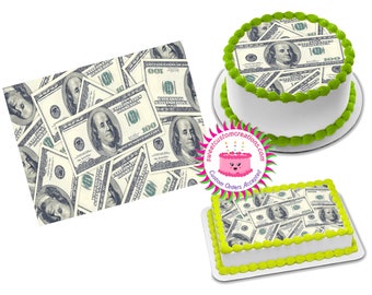 100 Dollar Bill Money Cash Edible Image Icing Frosting Sheet #ODB-3 Topper (70 sizes)