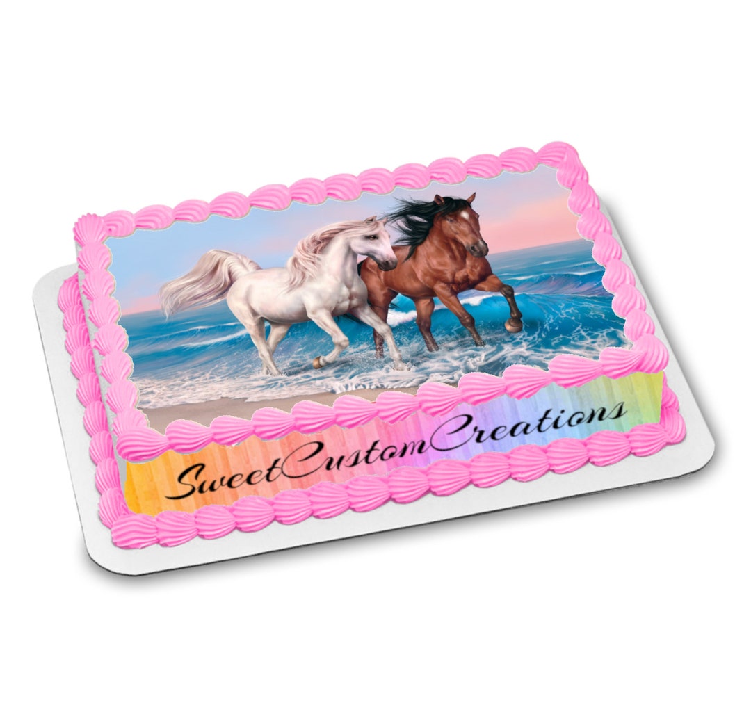 Horse Edible Image Icing Frosting Sheet HOR34 Topper 70 Sizes Etsy