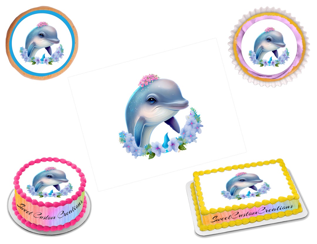 Dolphin Edible Image Icing Frosting Sheet 61 Topper 70 Sizes Etsy