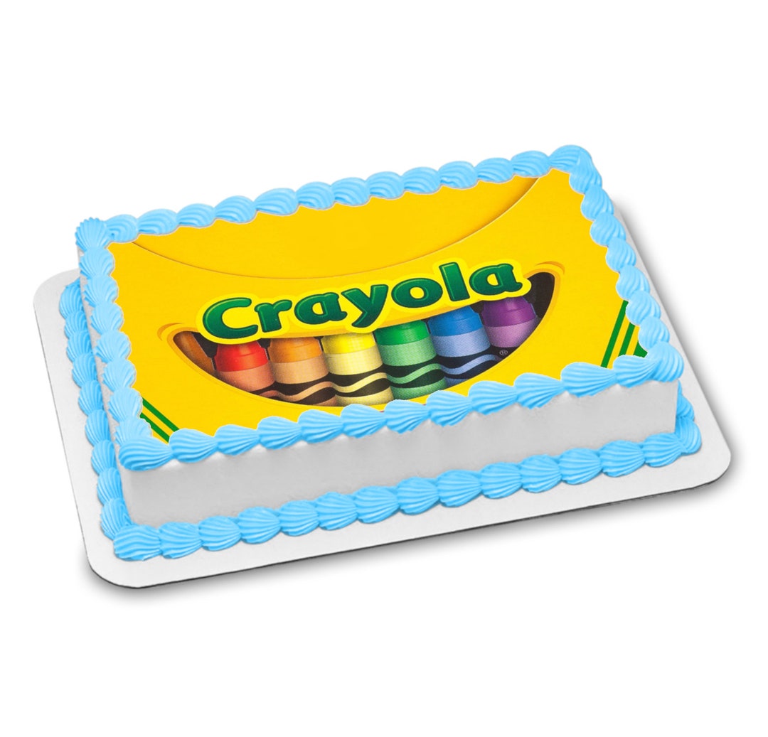 Crayola Crayons Edible Image Icing Frosting Sheet 1 Topper Etsy