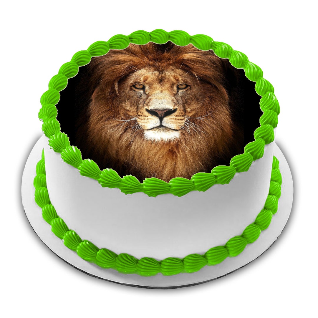 Lion Edible Image Icing Frosting Sheet LIO21 Topper 70 Sizes Etsy