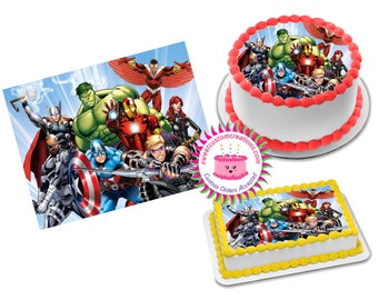 Avengers Issue Movie Edible Image Gateau D Anniversaire Topper Decoration Maison Et Jardin Articles De Maison Pour Fete Et Occasion Speciale Ba