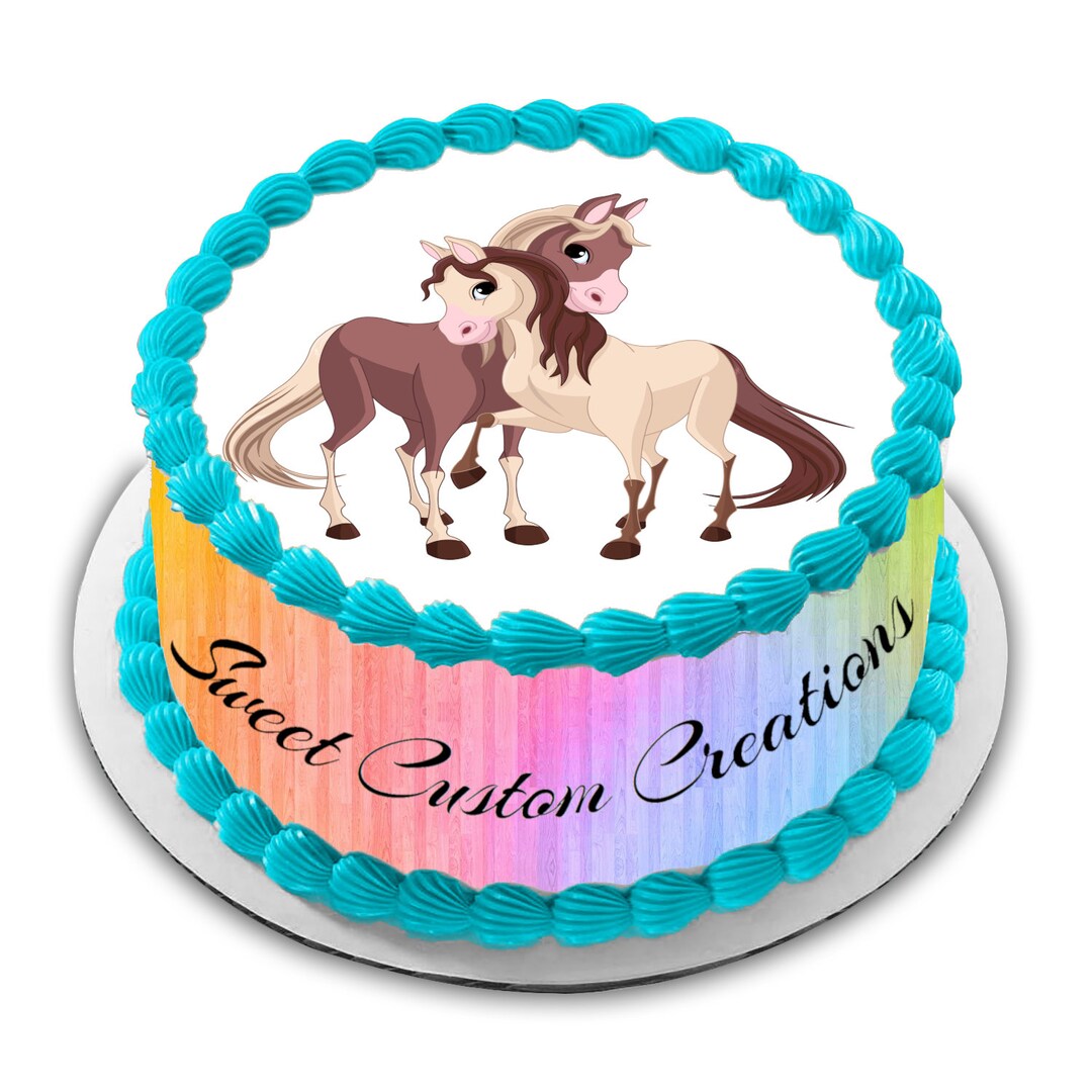 Horse Edible Image Icing Frosting Sheet 38 Topper 70 Sizes Etsy