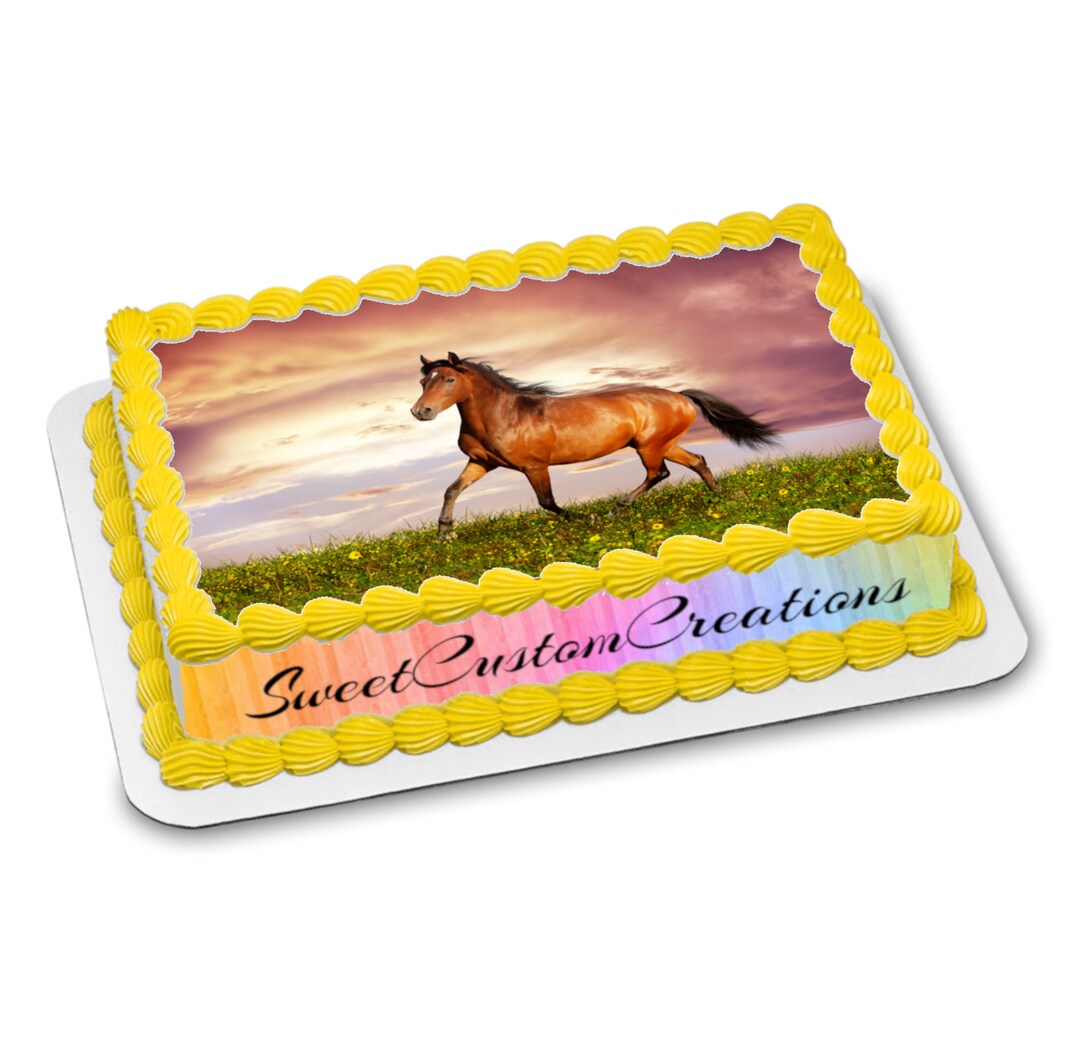 Horse Edible Image Icing Frosting Sheet HOR39 Topper 70 Sizes Etsy