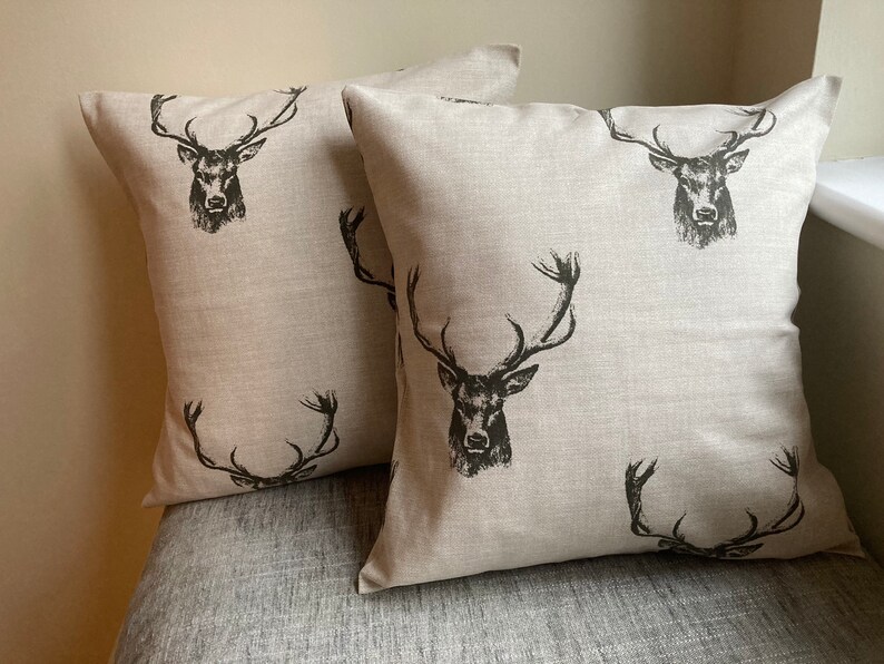 Stag Cushion Etsy UK