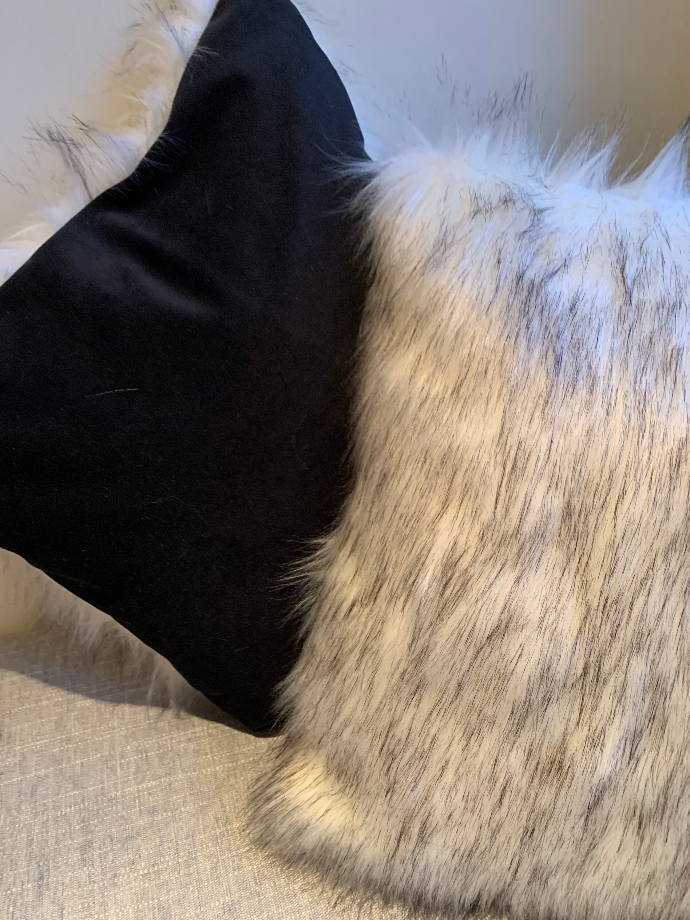 Faux fur cushion Etsy