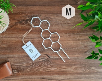 Honeycomb Indoor Houseplant Trellis, Plant Trellis For Indoor Plant, Indoor Plant Stake, M Size, White Trellis, 3D Printed