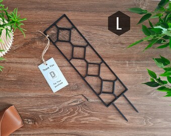 Rectangular Indoor Houseplant Trellis, Plant Trellis For Indoor Plant, Indoor Plant Decoration, L Size, Black Trellis, 3D Printed