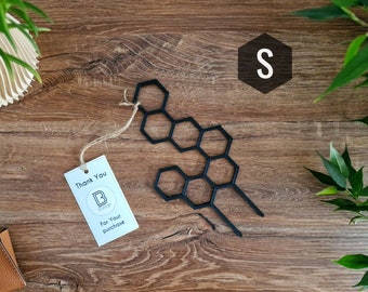 Honeycomb Indoor Houseplant Trellis, Indoor Plant Stake, Trellis For Climbing Plants, S Size, Black Trellis, 3D Printed