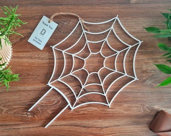 Décoration d'Halloween en toile d'araignée, Treillis pour plante d'intérieur d'Halloween, Treillis pour plante d'intérieur, Support pour toile d'araignée, Blanc, Imprimé 3D