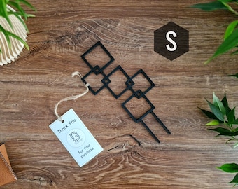 Square Indoor Houseplant Trellis, Indoor Plant Stake, Trellis For Climbing Plants, S Size, Black Trellis, 3D Printed