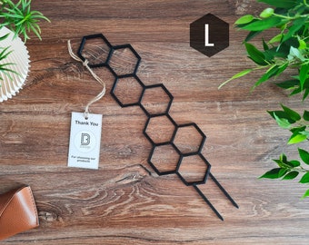 Honeycomb Indoor Houseplant Trellis, Indoor Plant Support, Trellis For Climbing Plants, L Size, Black Trellis, 3D Printed