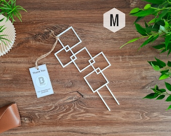 Square Indoor Houseplant Trellis, Plant Trellis For Indoor Plant, Indoor Plant Stake, M Size, White Trellis, 3D Printed