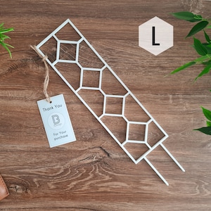 Rectangular Indoor Houseplant Trellis, Plant Trellis For Indoor Plant, Houseplant Stake, L Size, White Trellis, 3D Printed
