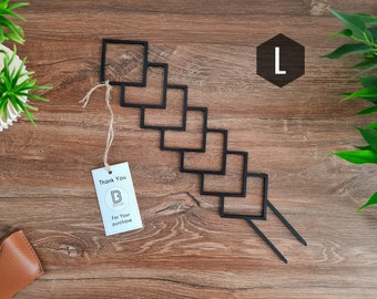 Square Indoor Houseplant Trellis, Indoor Plant Stake, Trellis For Climbing Plants, L Size, Black Trellis, 3D Printed