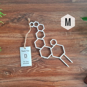 Honeycomb Indoor Houseplant Trellis, Indoor Plant Support, Trellis For Climbing Plants, M Size, White Trellis, 3D Printed