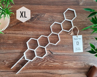 Honeycomb Plant Trellis: XL Size White 3D Printed PLA Plant Support