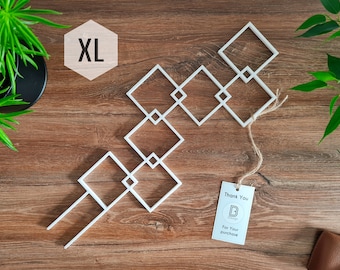 Treillis carré pour plante d'intérieur, treillis pour plante d'intérieur, décoration de plante d'intérieur, tuteur, taille XL, treillis blanc, imprimé 3D