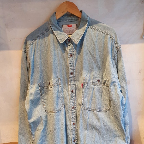 XL Vintage Levi's Jeans Hemd hellblau