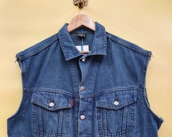 Gilet en jean vintage M, années 80 90