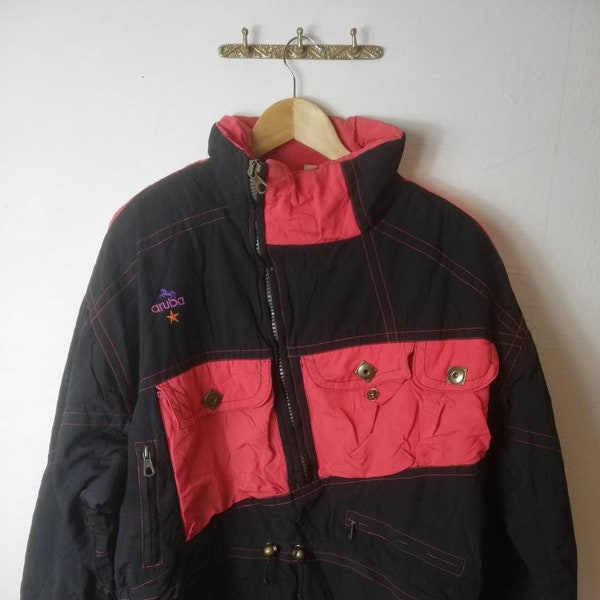 L Vintage Jacke, Crazy Design, Retro warm Chlothing 80s 90s