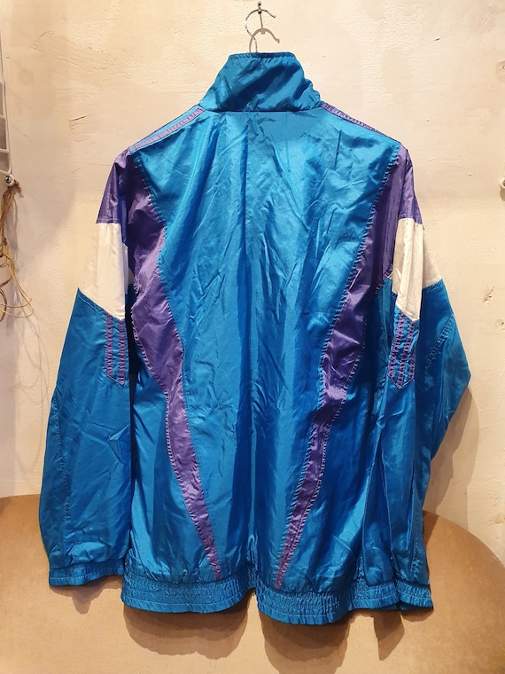 L/XL Vintage adidas track jacket turquoise, purpl… - image 6