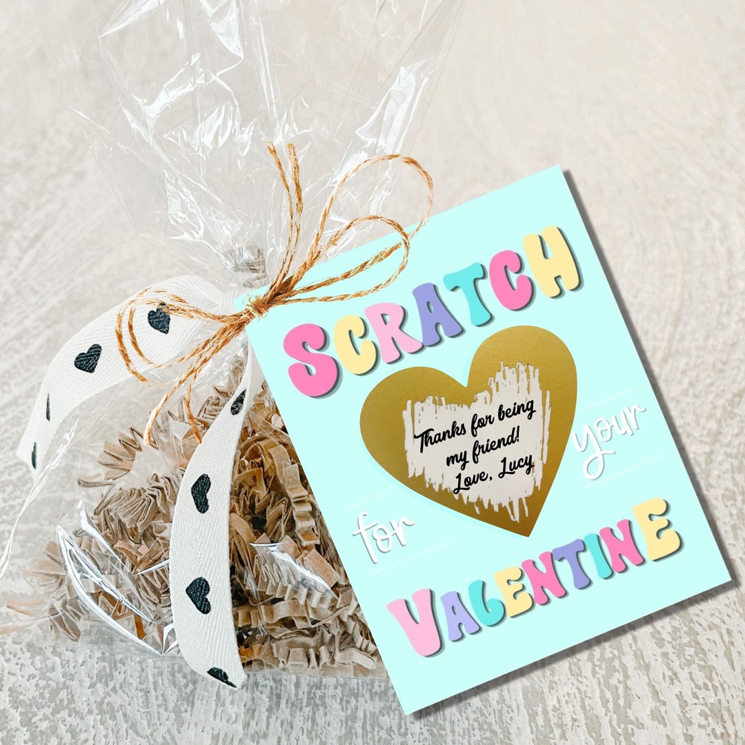 Scratch off Message Heart Valentine, Class Scratch off Valentine